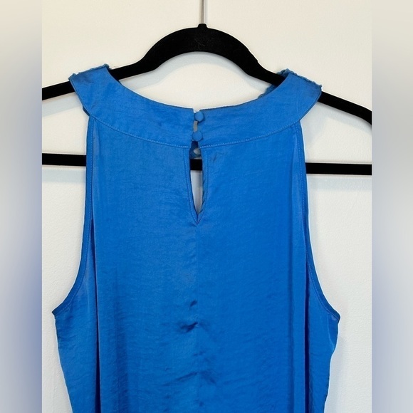 Spense Women's royal blue Lace Front Top w/gathered waist. - Picture 3 of 5